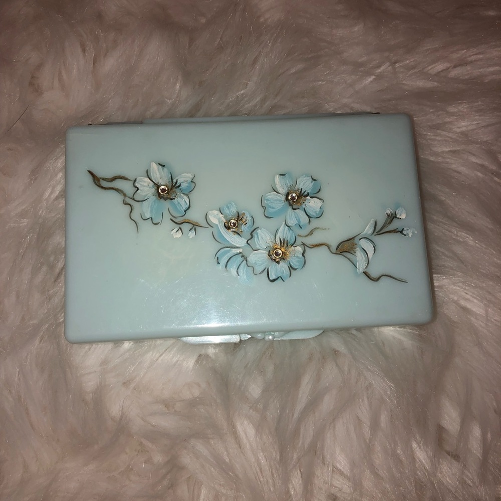 Vintage baby blue tissue box